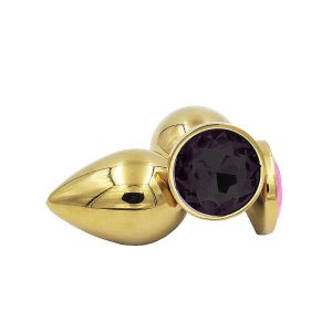 Plug Anal de Aço - Redondo Dourado - Tamanho M