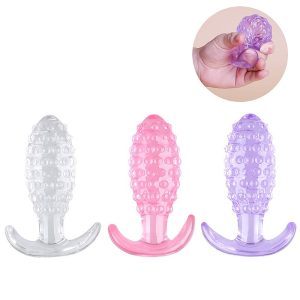Plug Anal em Silicone / Com Textura de Bolinha - 10,5x3,5cm