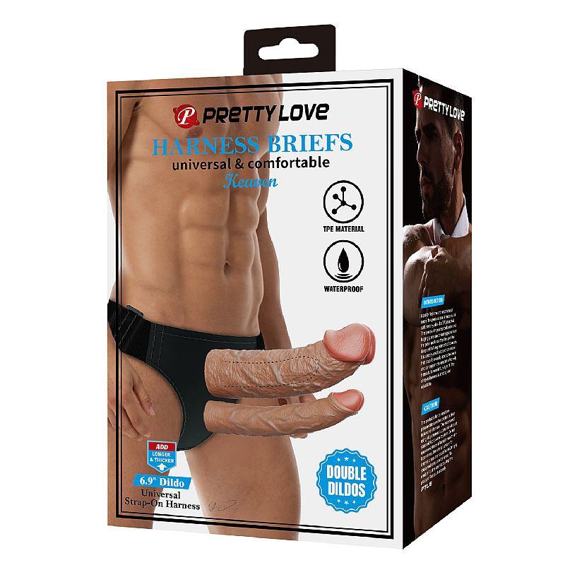 Capa Peniana com Cinta e Pênis Duplo - 17.5 X 4.2 - Keaven - Pretty Love - Image 8