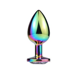 Plug Anal de Aço com Pedra de Cristal - Tamanho G