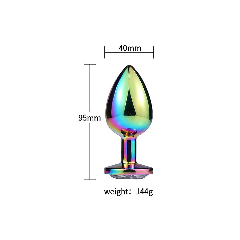 Plug Anal de Aço com Pedra de Cristal - Tamanho G - Imagem 7