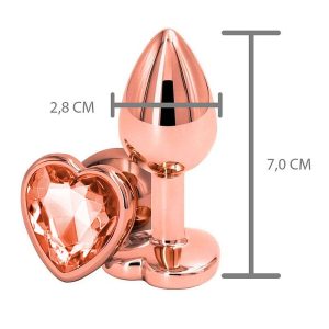 Plug Anal em Aço Formato de Coração - Tamanho P