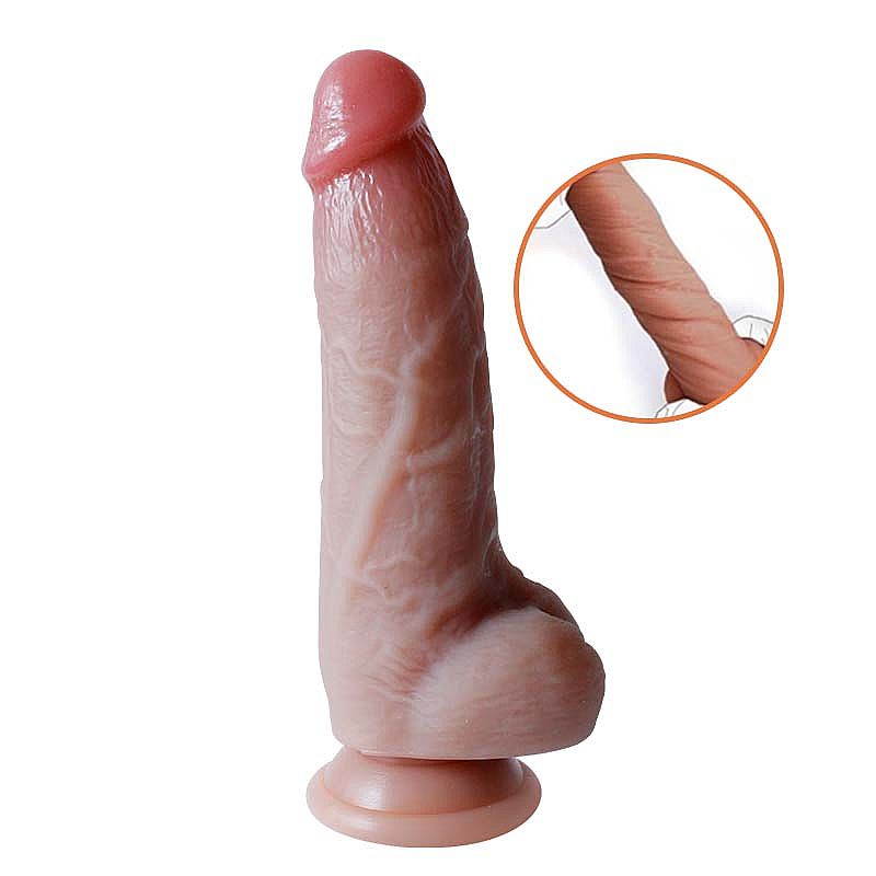 Pênis Super Realístico em Silicone Líquido - 20,0x4,8 - Imagem 3