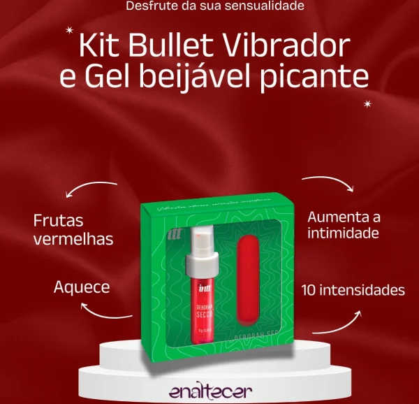 Kit Bullet E Calda Beijável Picante Intt E Deborah Secco