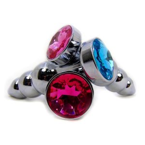 Plug Anal em Aço Escalonado Cristal
