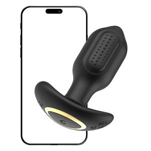 Plug Anal com Vibro e Rotação - Via APP À Longa Distância - Pong