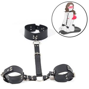 Fetiche Coleira com Algemas de Couro