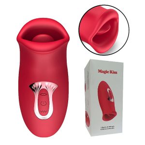Vibrador de Pulsação Formato de Boca / Abre e Fecha