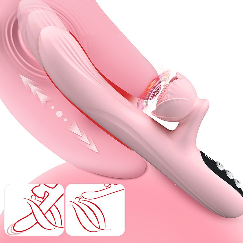 Vibrador de Ponto G e Clitóris com Flor e Aquecimento - Imagem 4
