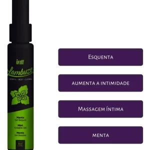 Lambuze Gel Beijável Hot Para Massagem 55ml Intt - Menta