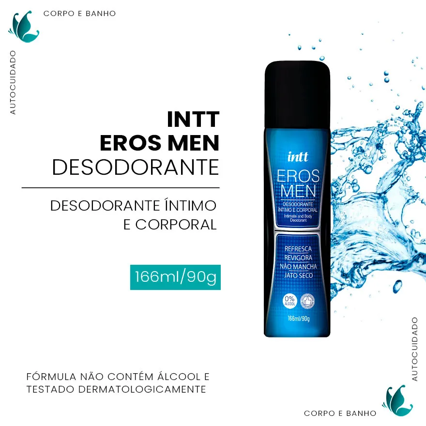 Desodorante Íntimo Masculino Eros Men 166ml Intt - Imagem 5