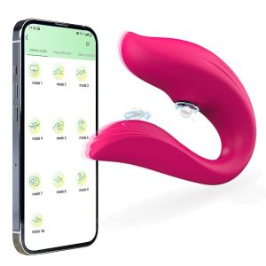 Vibrador de Casal com Pulsação e vibração na Ponta - À Longa distância - APP