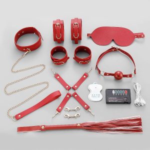 Kit com 8 Itens de Sado Com Função de choque elétrico