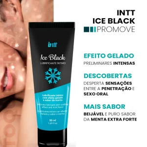 Gel Deslizante Beijável Ice Black 50ml Intt