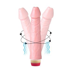 Pênis Realístico com Vibrador Rotativo à pilha - 22,5 x 4,3cm