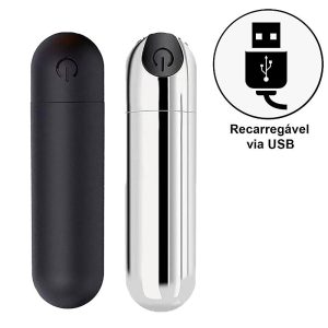 Bullet Recarregável com 10 Vibrações