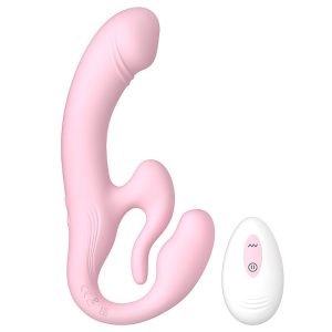Vibrador de Ponto G e Clitóris - Strapless com Controle Remoto