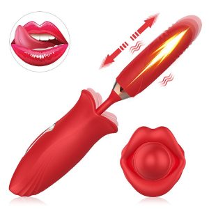 Vibrador em Formato de Boca - com Vai e vem