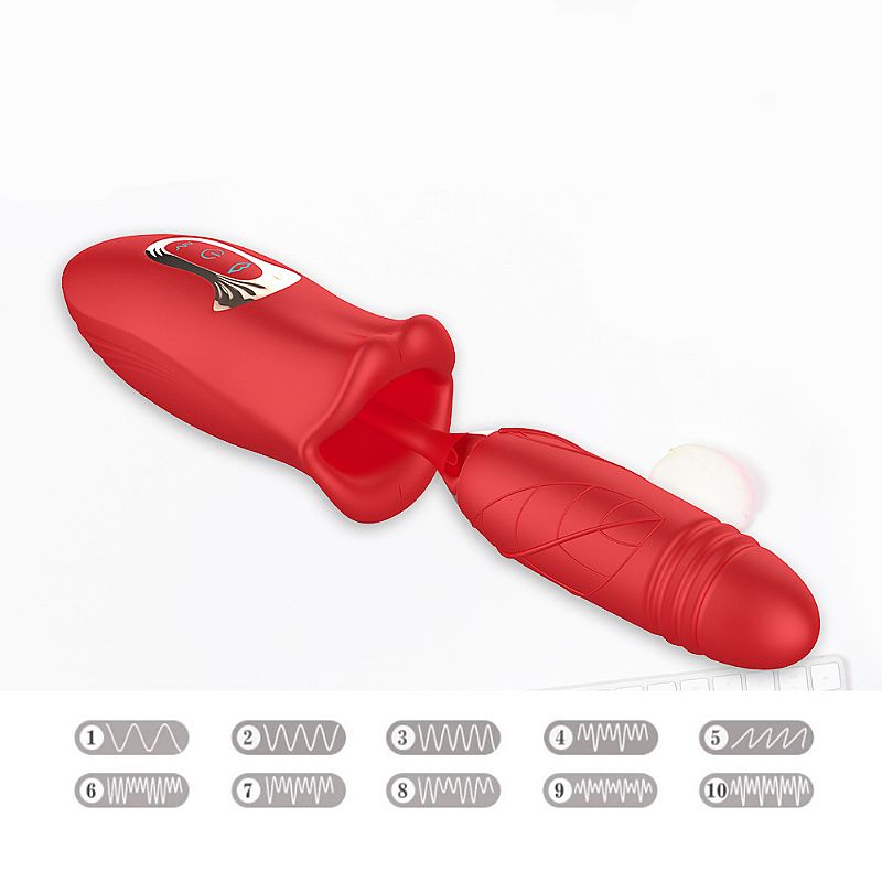 Vibrador em Formato de Boca - com Vai e vem - Imagem 6