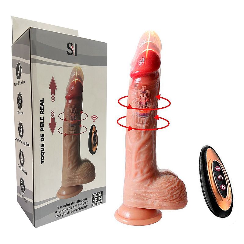 Pênis Realístico em Silicone Líquido com Vai e Vem e Aquecimento - 22,0 x 3,8 - Imagem 6